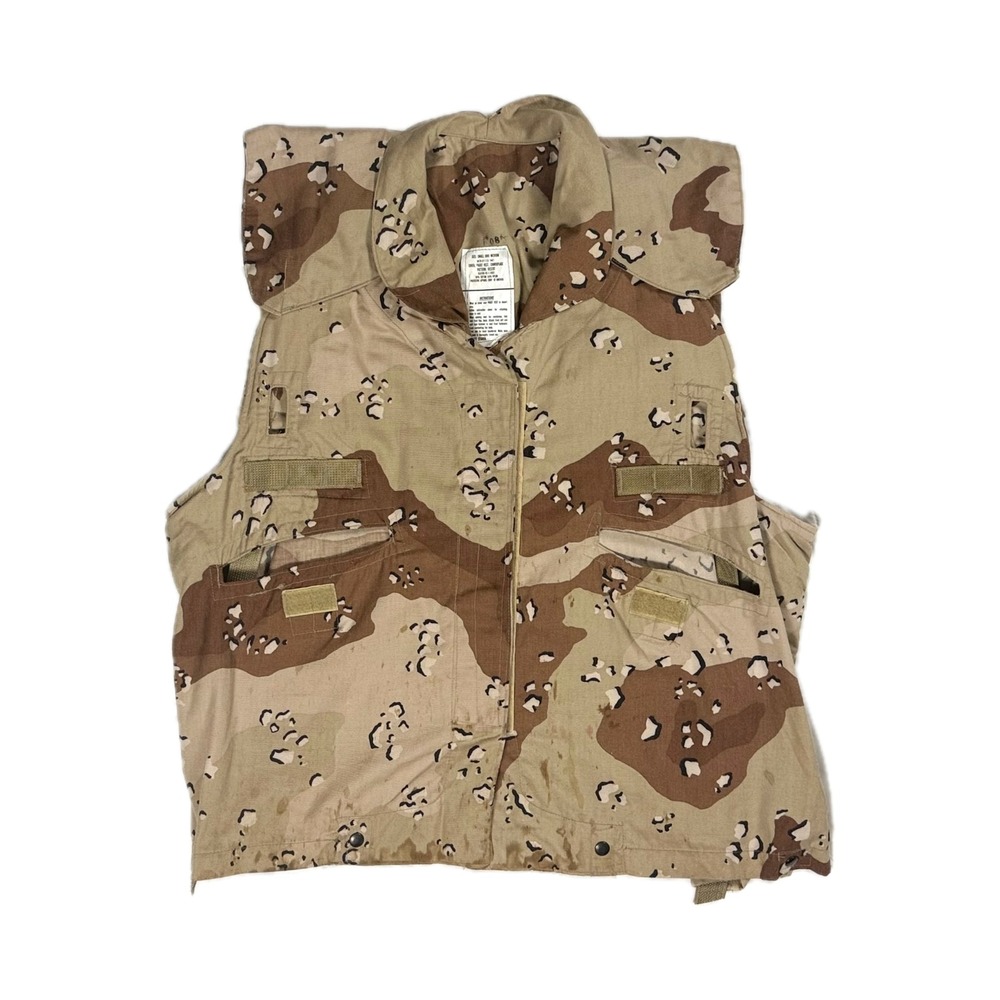 Vintage 1983 USGI PASGT desert camo flak cover vest men's small medium